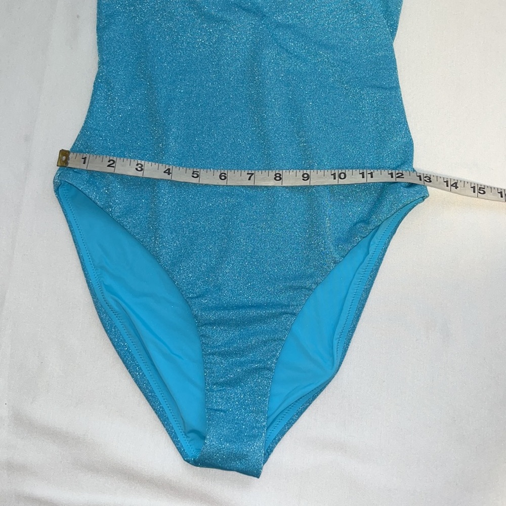 AQUA SQUARE NECK ONE PIECE SWIMSUIT Sz SMALL - Picture 10 of 11